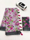 MG 200 Linen Digital Printed Daily Wear Sarees Wholesale Price In Surat